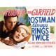 THE POSTMAN ALWAYS RINGS TWICE, 1946 Starring Lana Turner and John Garfield
